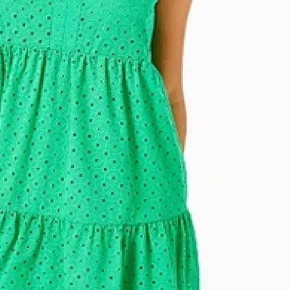 Lilly Pulitzer Novella Dress Agave Green‎ SZ S - Picture 3 of 7